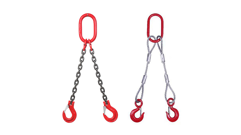 চেইন slings এবং তারের দড়ি slings সুবিধার একটি তুলনা