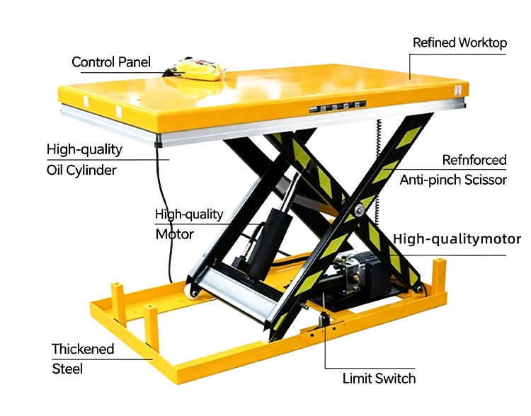 fixed electric single scissor lift platforms